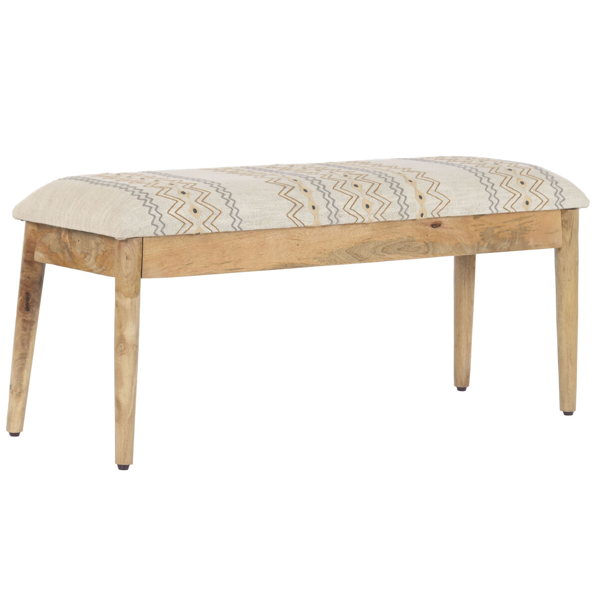 Banqueta Home ESPRIT Bege Multicolor Madeira de mangueira 113 X 35 X 45 CM