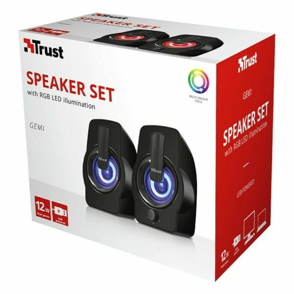 Altifalante PC Trust Gemi Preto 6 W 5 W 12 W