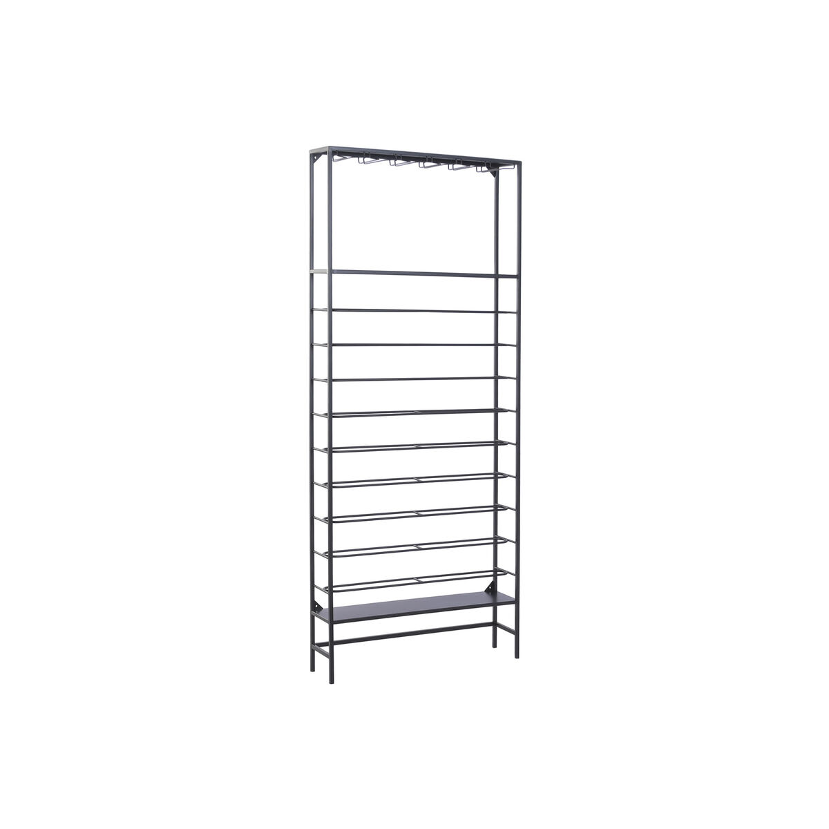 Suporte para garrafas Home ESPRIT Preto 75 X 16 X 180 CM