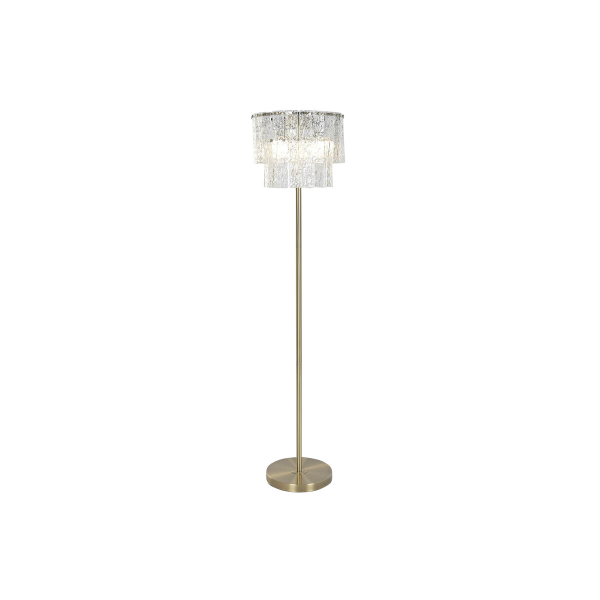 Luminária de chão Home ESPRIT Transparente Dourado 25 W 220 V 38 x 38 x 160 cm