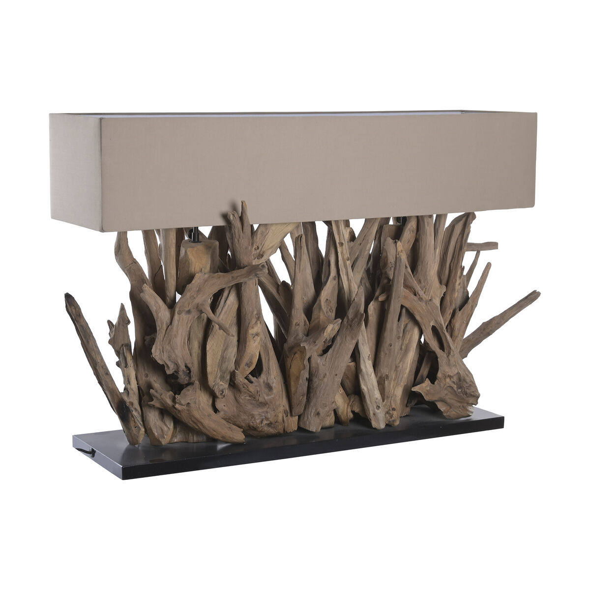 Lâmpada de mesa Home ESPRIT Castanho Preto 50 W 220 V