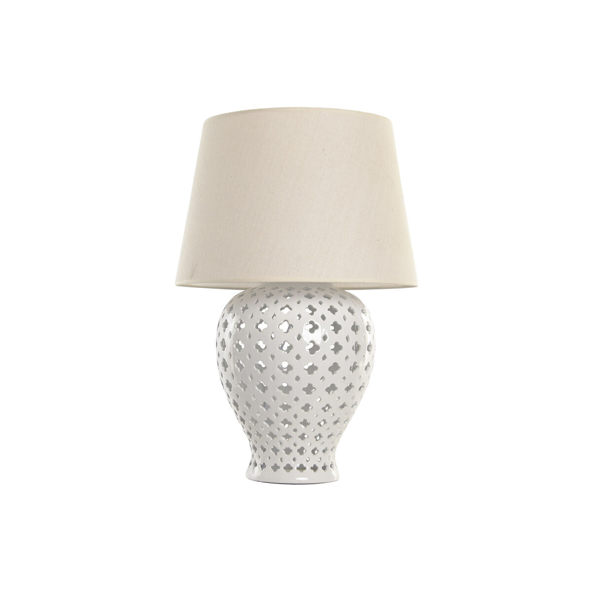 Lâmpada de mesa Home ESPRIT Branco Bege 220 V