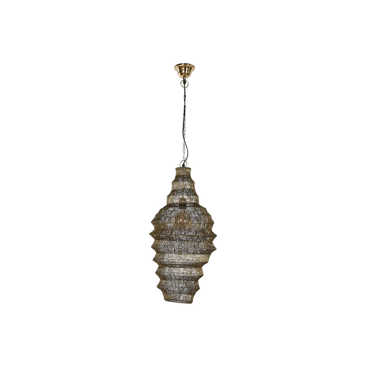 Candeeiro de teto Home ESPRIT Dourado Metal Ferro 50 W 36 x 36 x 68 cm