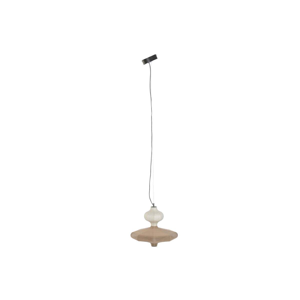 Candeeiro de teto Home ESPRIT Branco Natural Papel Aço 50 X 50 X 40,6 CM