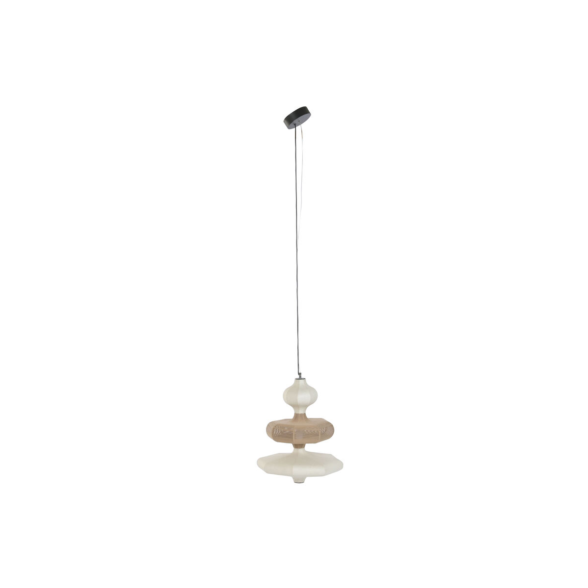 Candeeiro de teto Home ESPRIT Branco Natural Papel Aço 50 X 50 X 60,6 CM