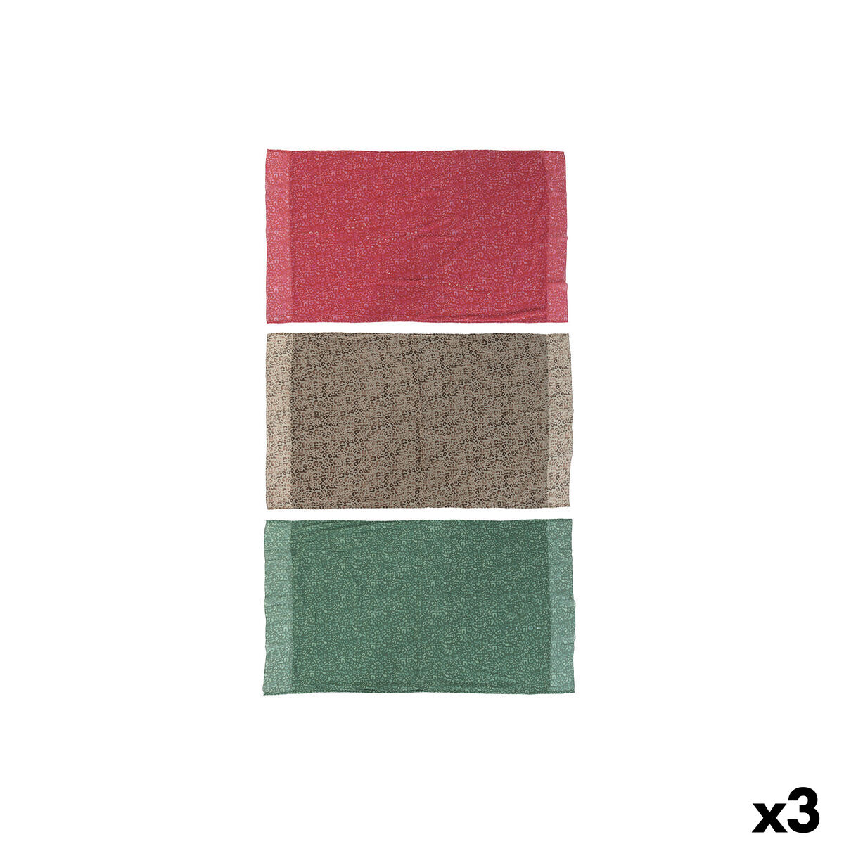 Toalha de Praia Home ESPRIT Castanho Verde Cor de Rosa Poliéster Algodão (3)