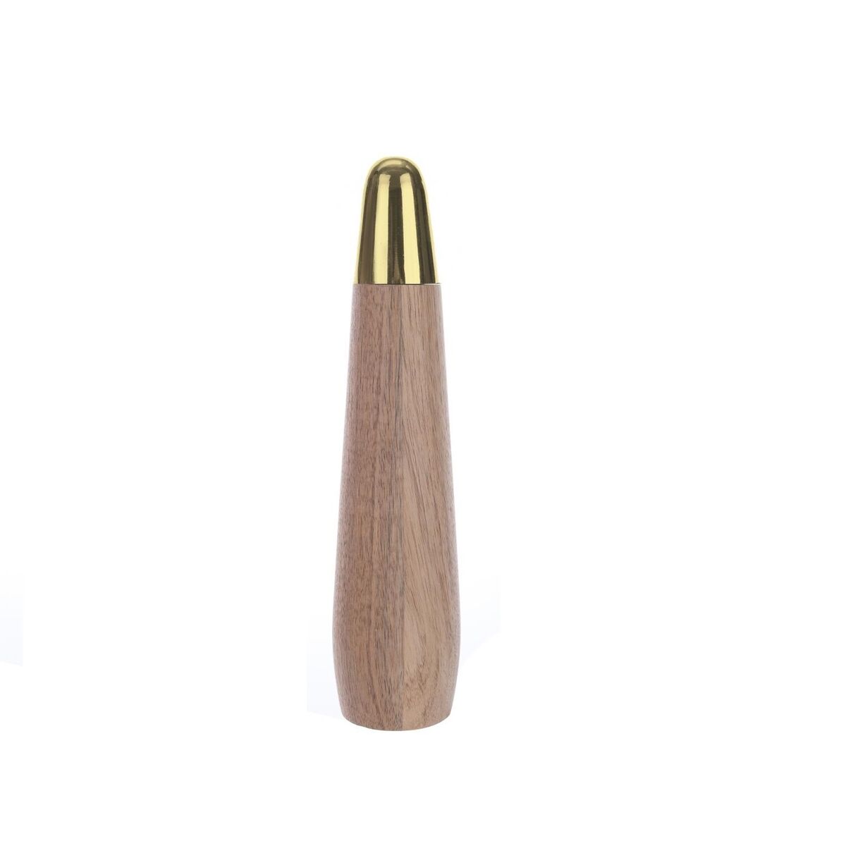 Saleiro e Pimenteiro Home ESPRIT Dourado Natural Aço inoxidável Acácia 6 x 6 x 25 cm