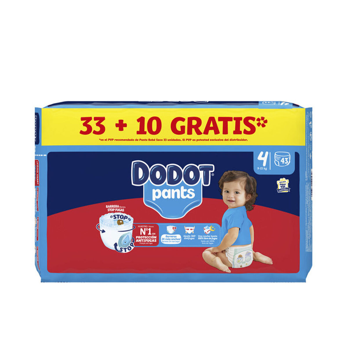 Fraldas descartáveis Dodot Pants (43 Unidades)