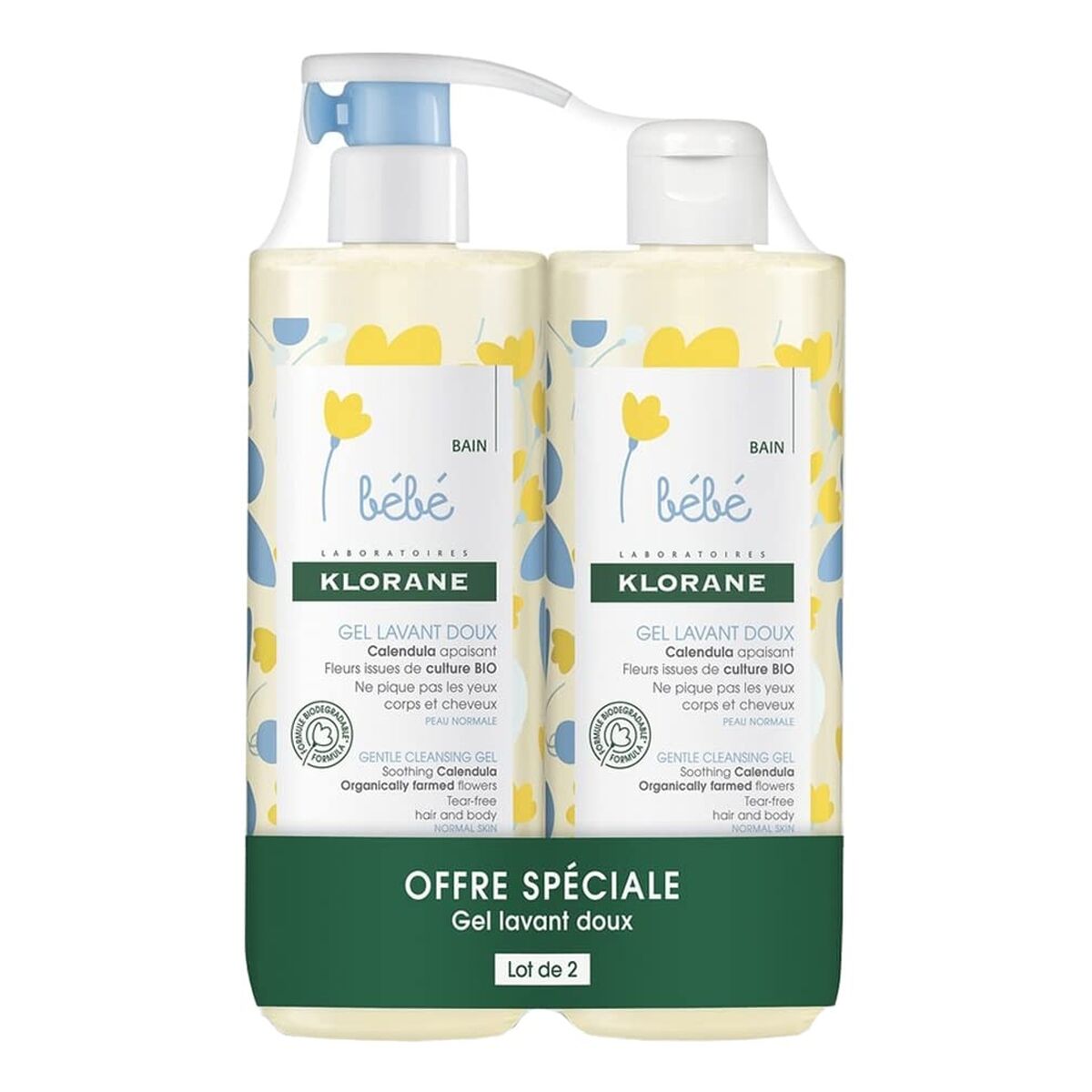 Gel de Banho Klorane Bebe Duo 2 x 500 ml