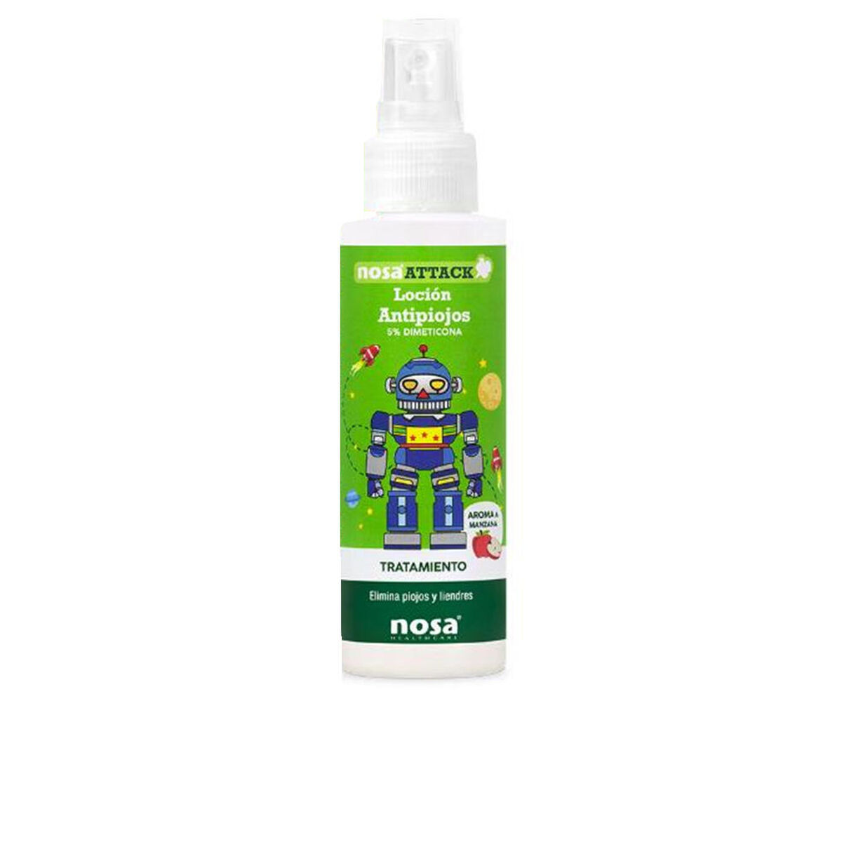 Loção Antipiolhos Nosa Healthcare ATTACK 100 ml Maçã