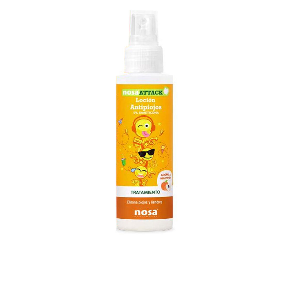 Loção Antipiolhos Nosa Healthcare ATTACK 100 ml Pêssego