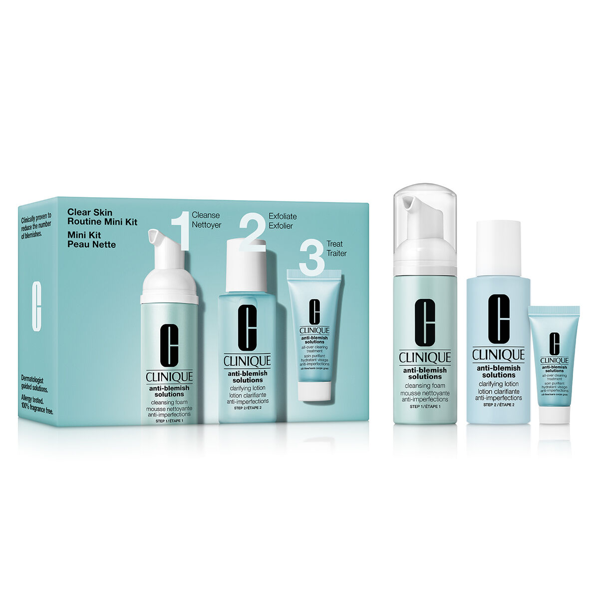 Conjunto de Cosmética Unissexo Clinique ANTI-BLEMISH SOLUTIONS 3 Peças