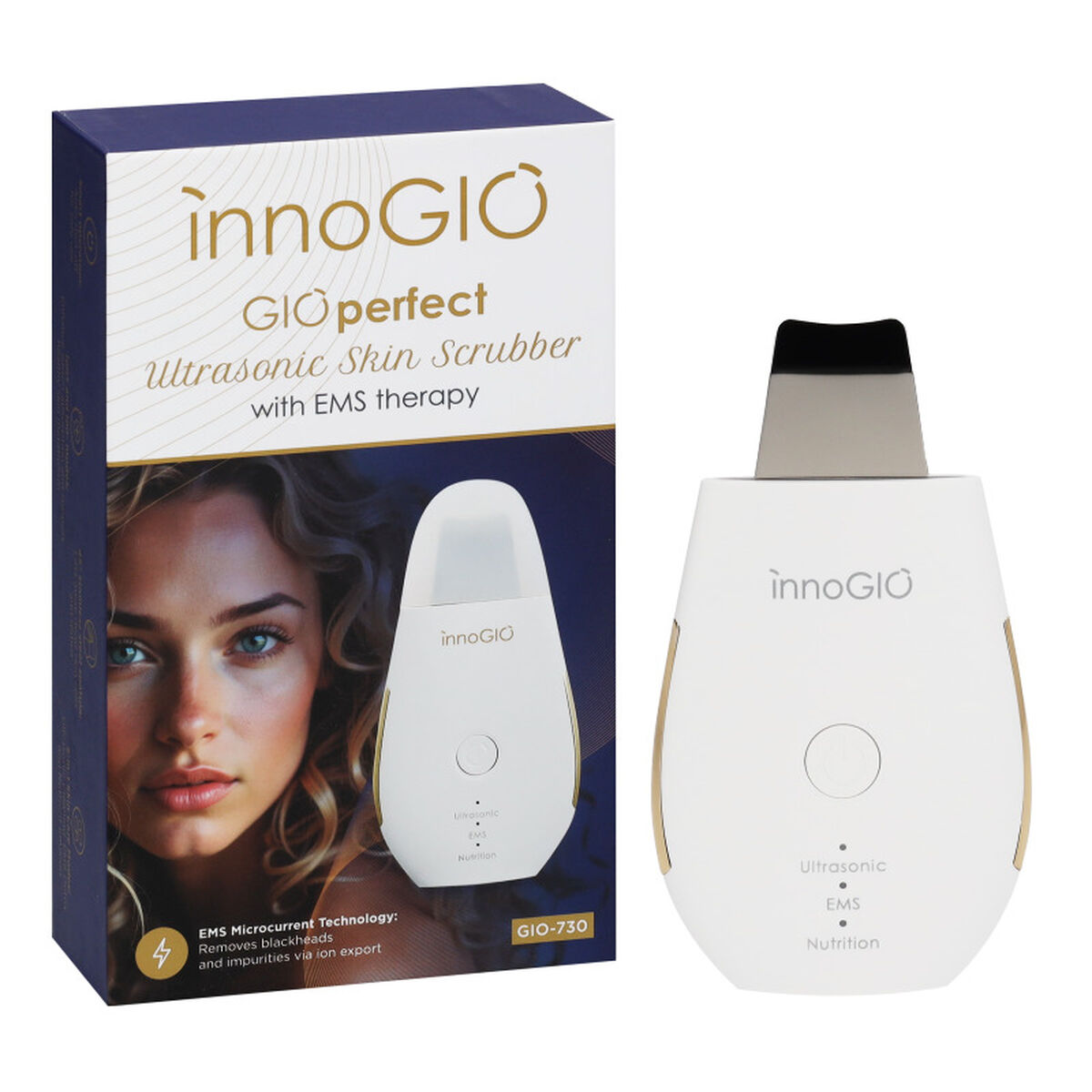 Aparelho de Limpeza Facial Ultrassónico 4 em 1 Innogio 730