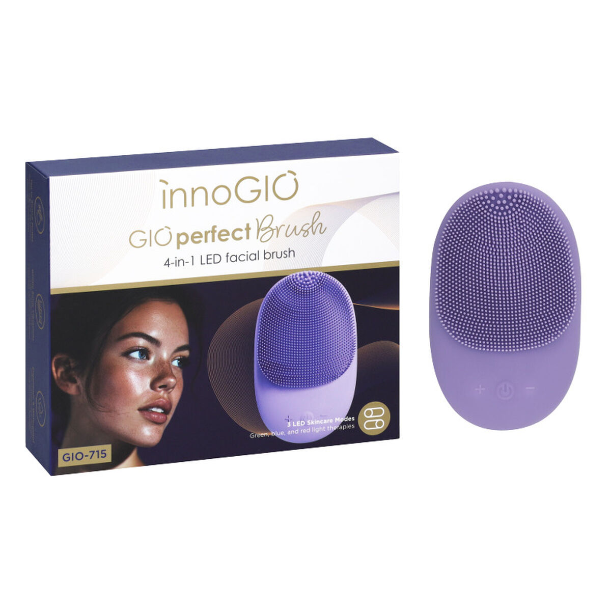 Aparelho de Limpeza Facial Ultrassónico 4 em 1 Innogio 715 Violeta