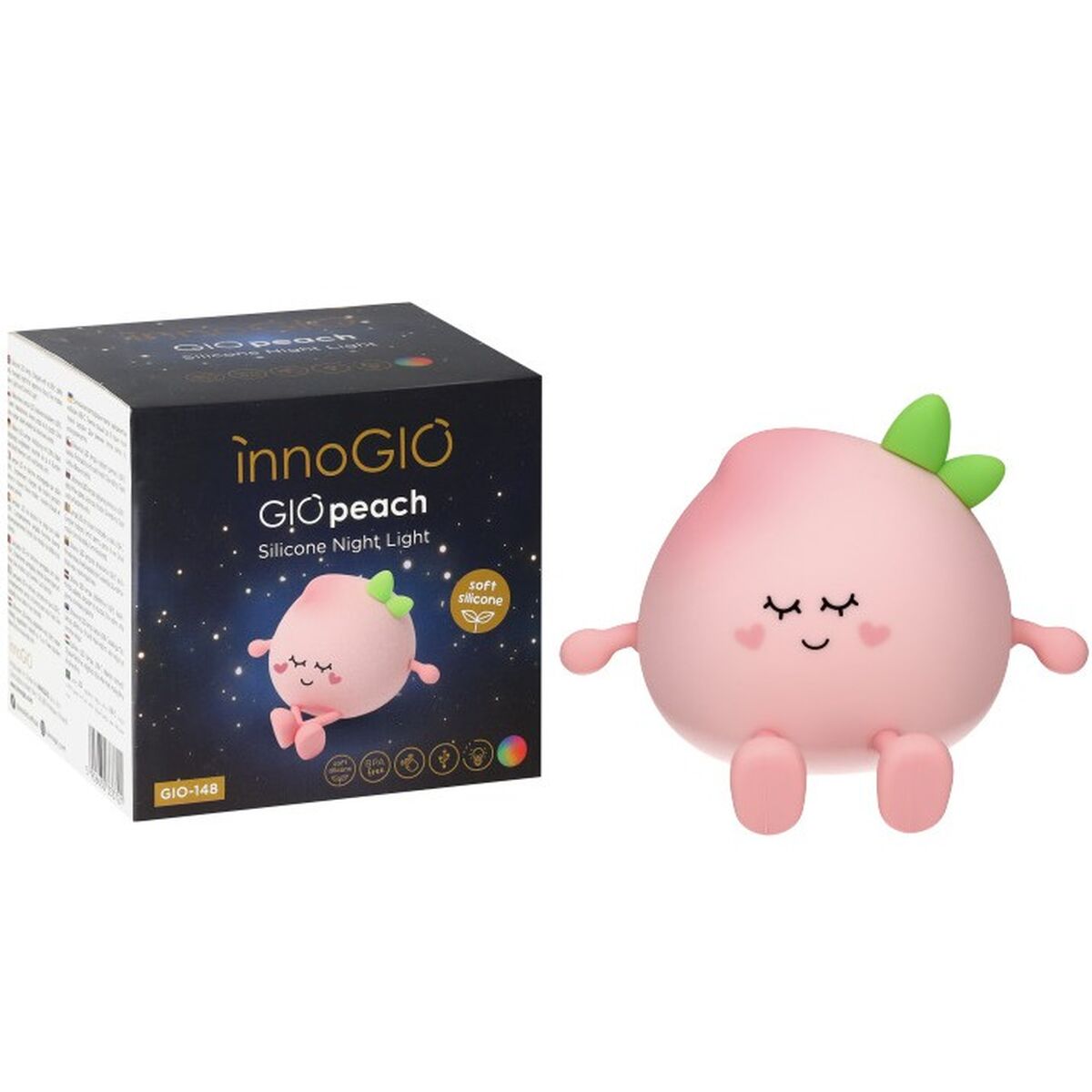 Luz noturna Innogio GIOPEACH 148 Cor de Rosa Silicone ABS