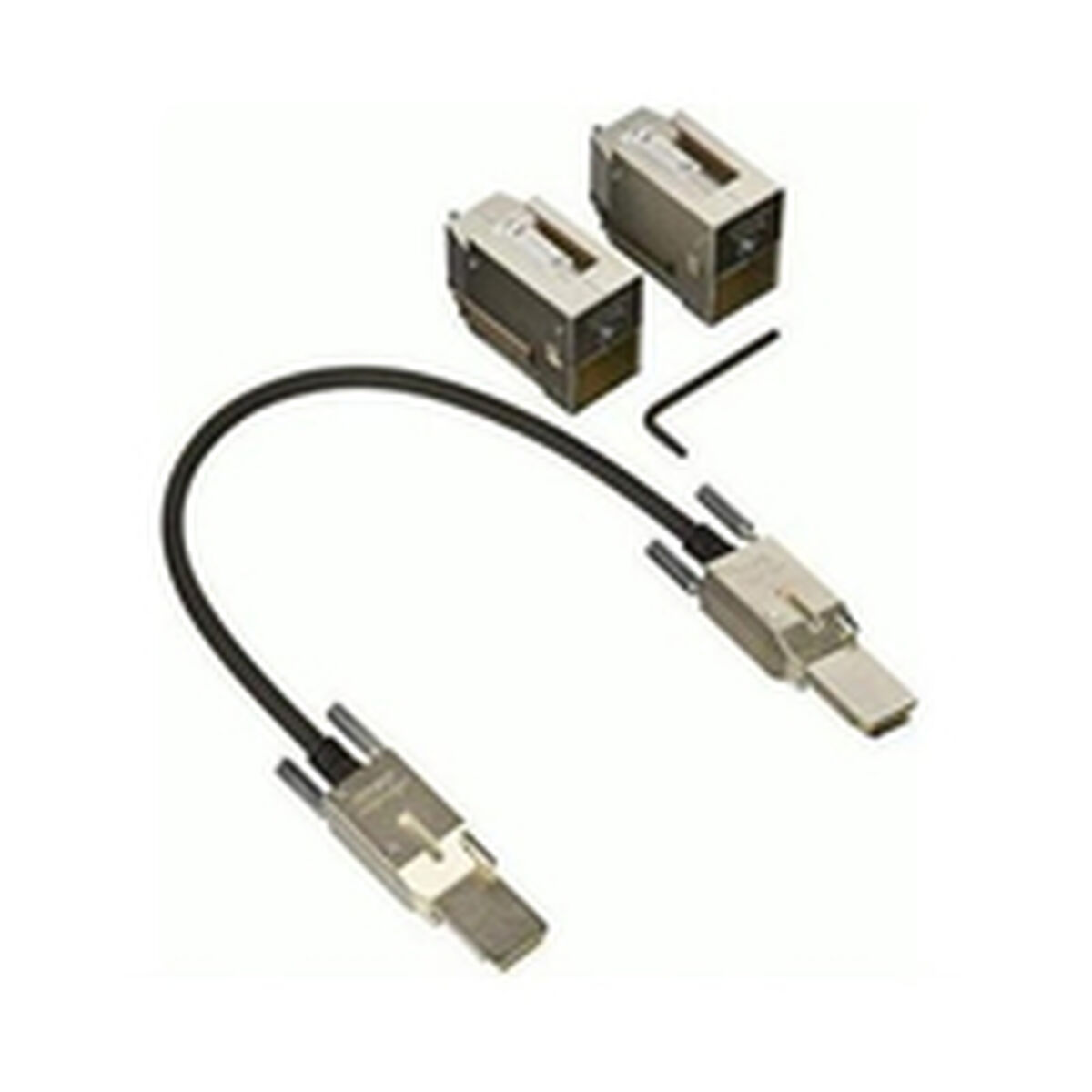 Cabo de rede rígido UTP Categoria 6 CISCO C9300L-STACK-KIT2= Preto Cinzento
