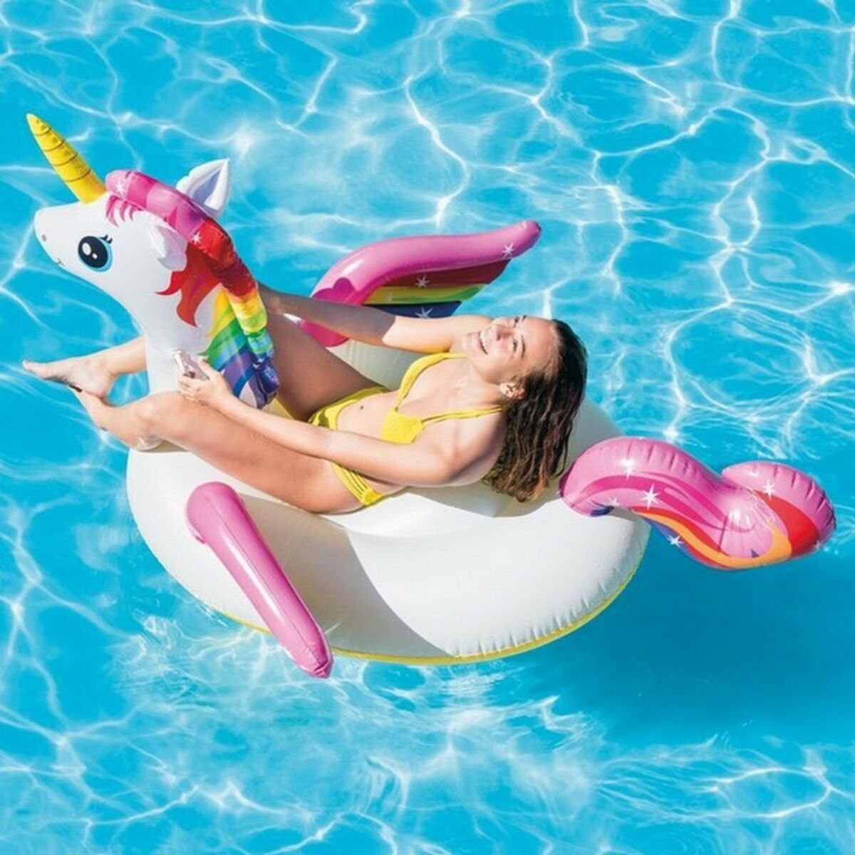 Colchão Insuflável Unicórnio Intex Siva _228799 198 x 140 x 97 cm