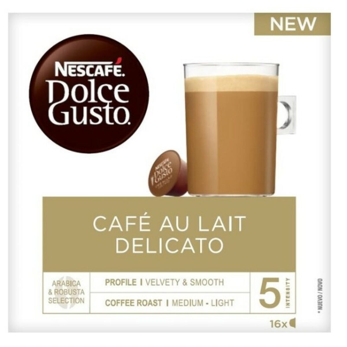 Cápsulas de café Nescafé Dolce Gusto Au Lait Delicato (16 uds)