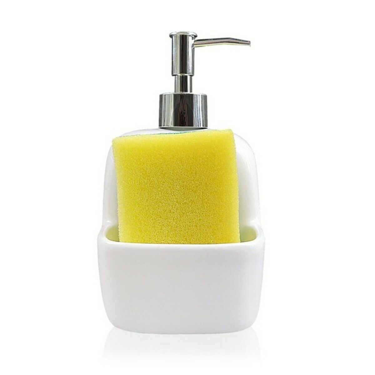 Dispensador de Sabão Versa Branco Cerâmica 9,4 x 17,8 x 10,5 cm