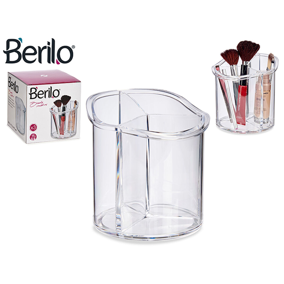 Organizador de maquilhagem Berilo 15 x 15 x 15,5 cm