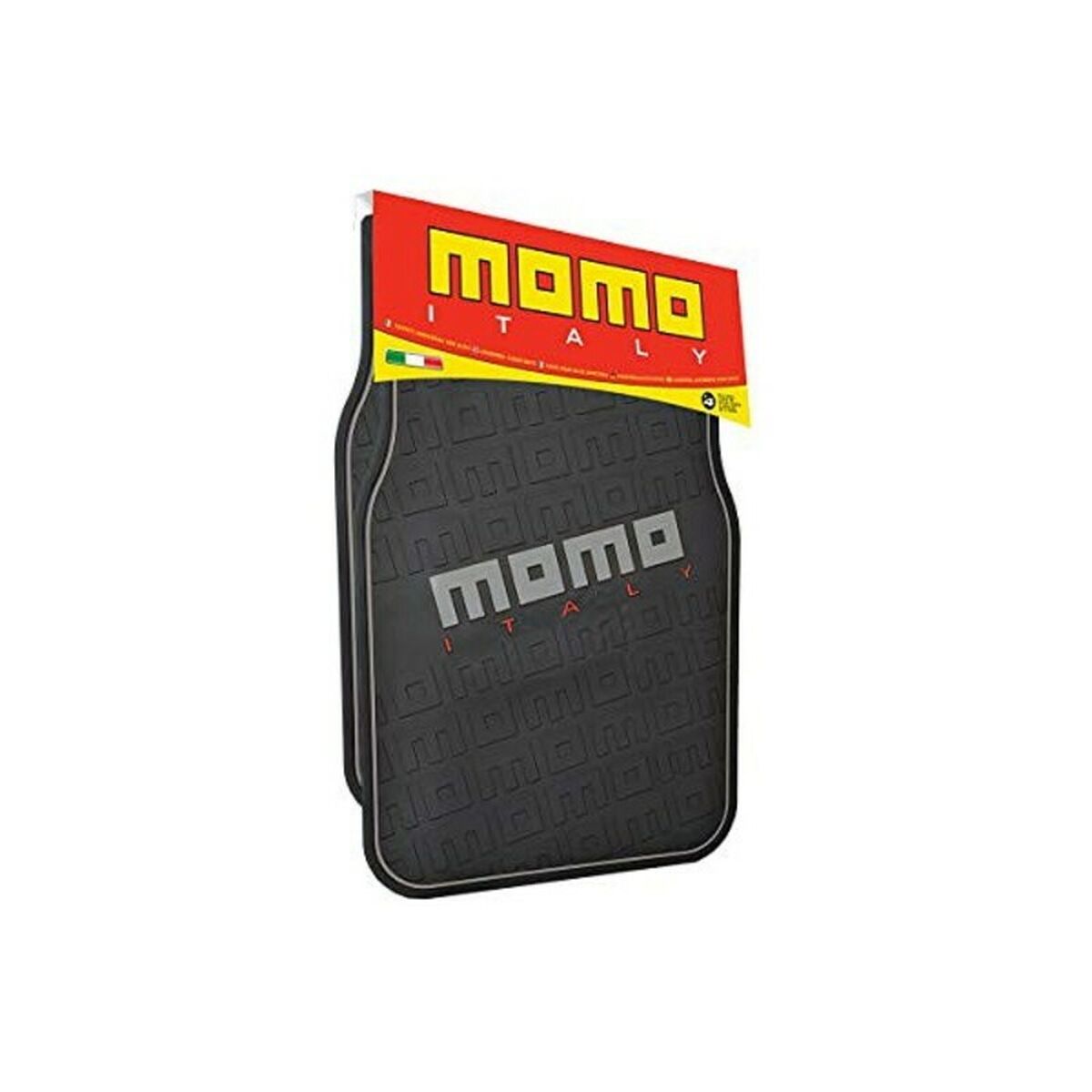Conjunto de Tapetes de Carro MOMO CM009BG Preto/Vermelho PVC