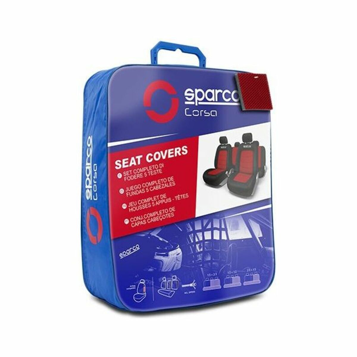 Conjunto de Capas para Assentos Sparco S-Line Universal (11 pcs)