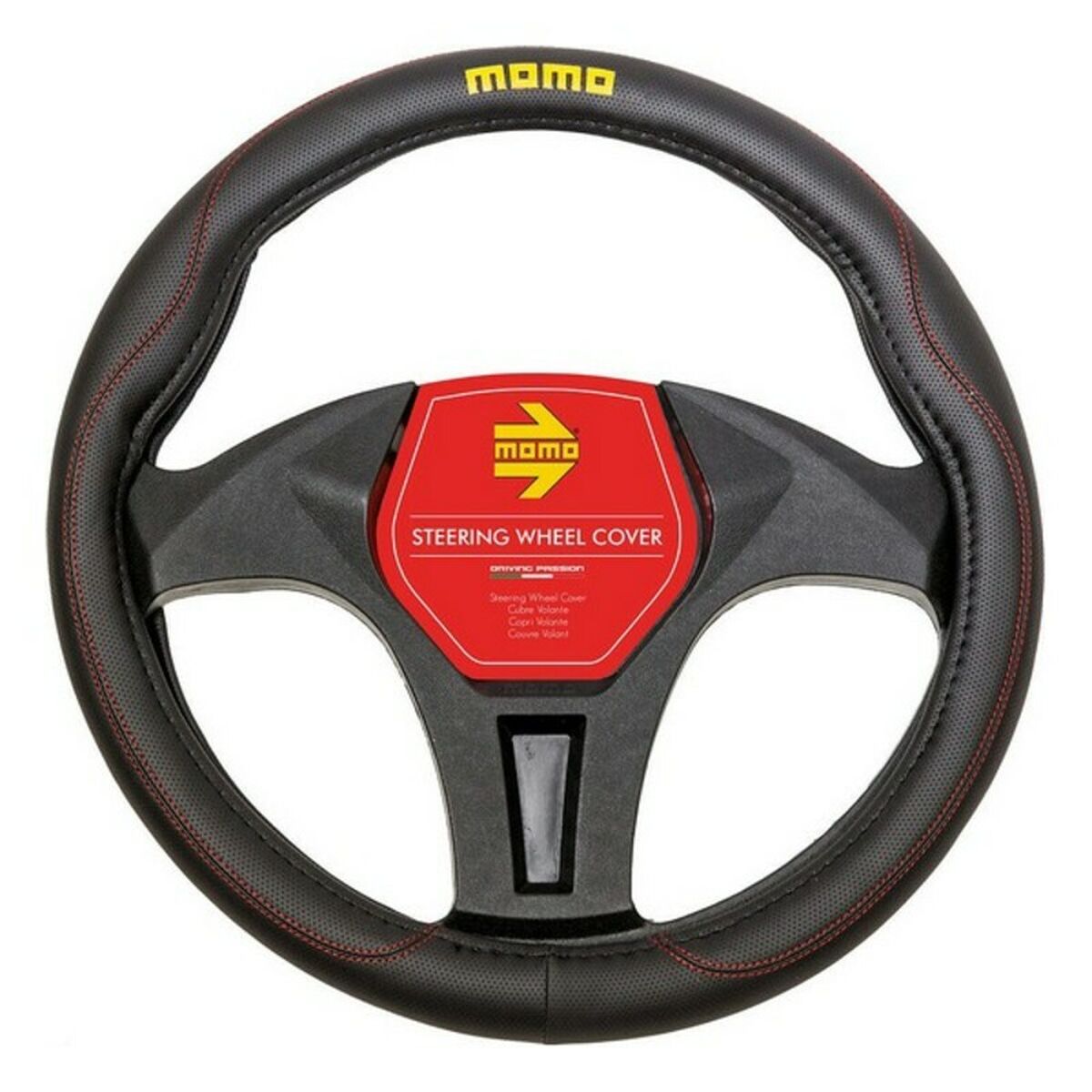 Forro para o Volante MOMO SWC011BR Preto Poliuretano Universal