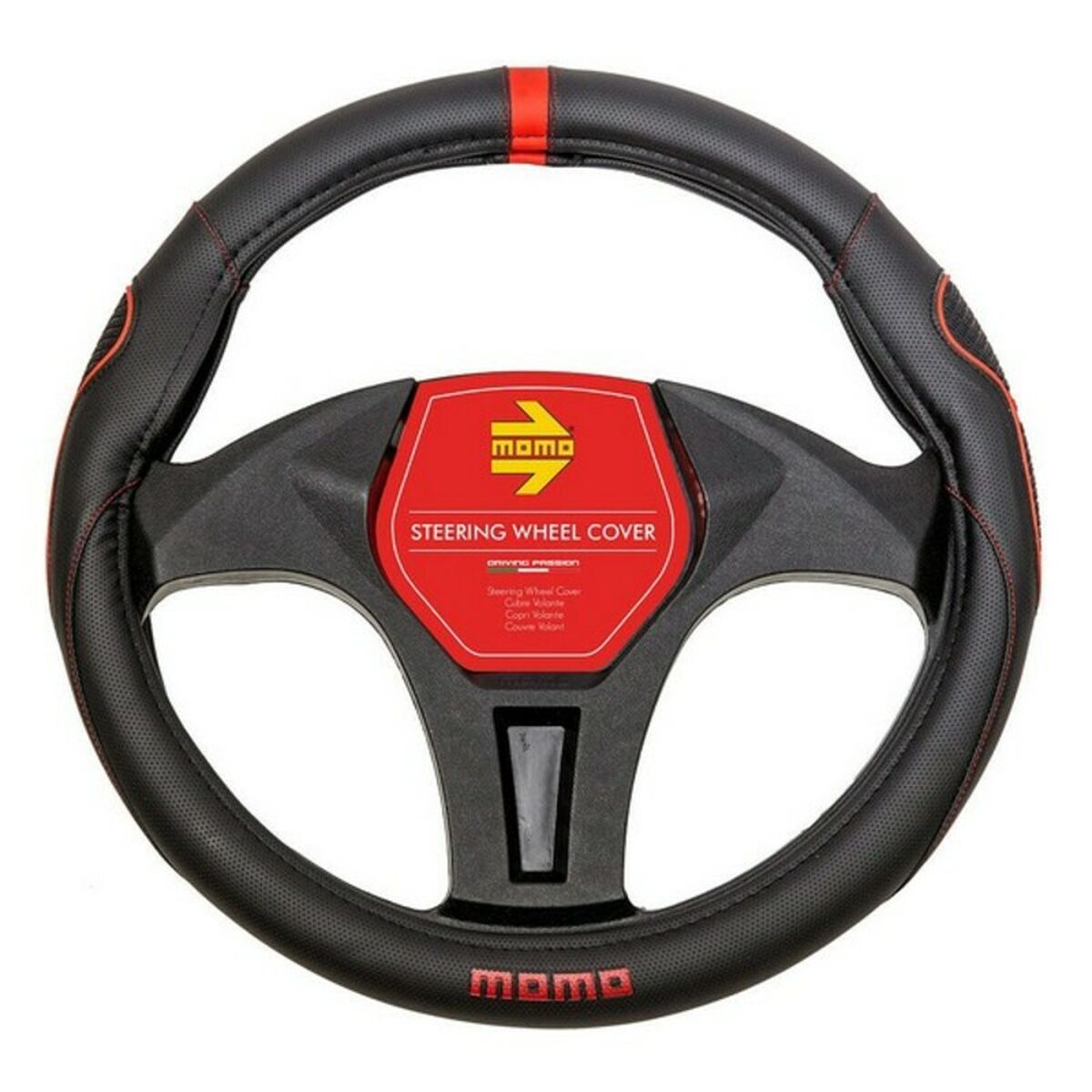 Forro para o Volante MOMO SWC014BR Preto Poliuretano Universal