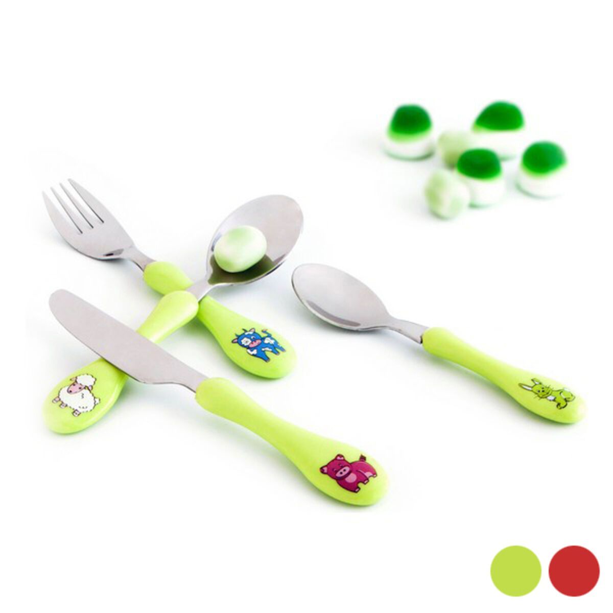 Conjunto de Talheres Amefa Enfant Metal Duas cores