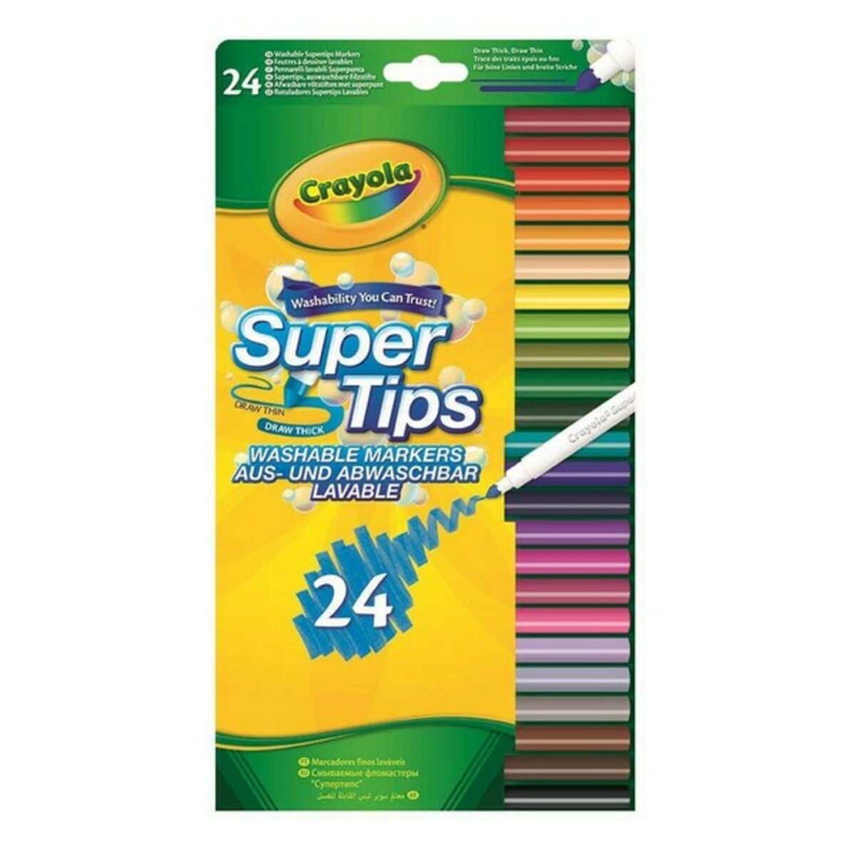 Rotuladores Crayola B01BF6F20K Multicolor Lavável 24 Peças