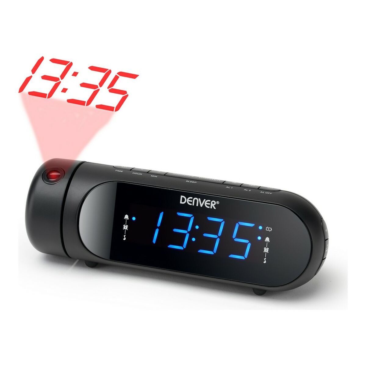 Rádio Despertador FM Denver Electronics CPR-700 Preto