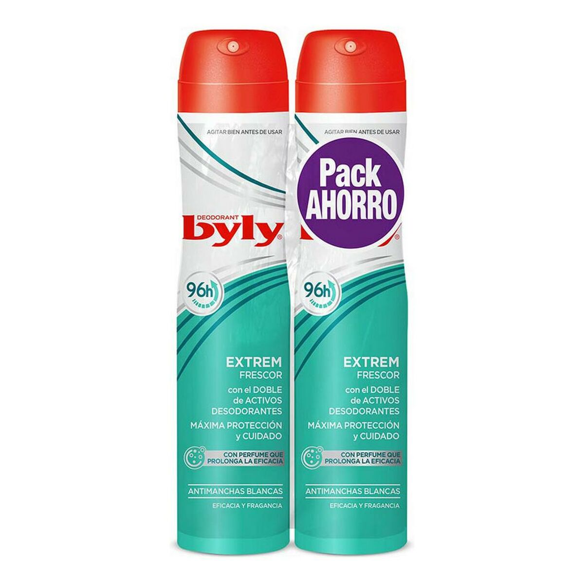 Desodorizante em Spray Invisível Antimanchas Extrem Byly (2 uds)