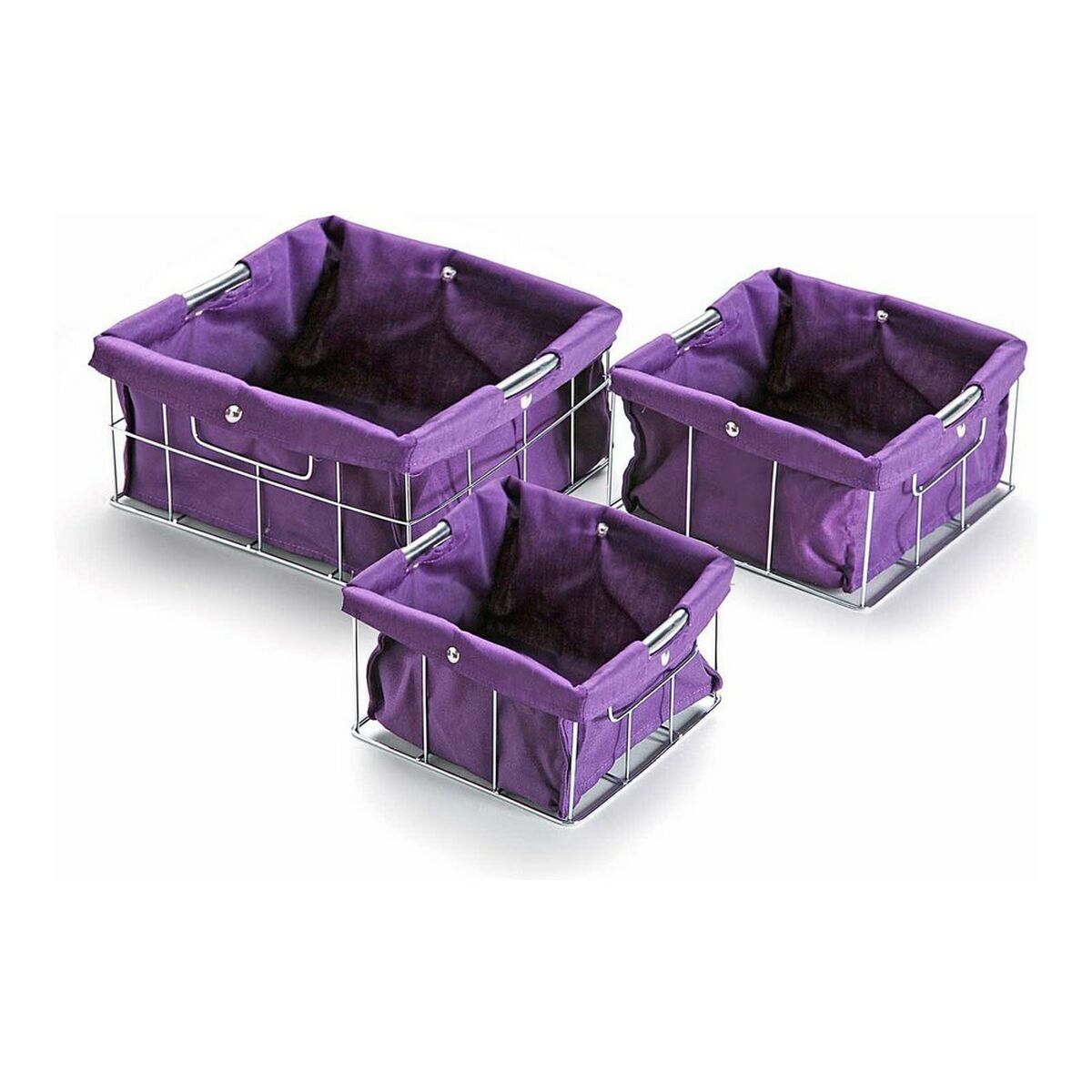 Conjunto de Caixas de Organização Empilháveis Versa VS-10650020 26 x 12 x 26 cm