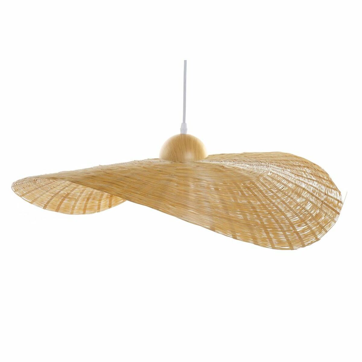 Candeeiro de teto DKD Home Decor 70 x 70 x 10 cm Natural 220 V 40 W Chapéu de Praia
