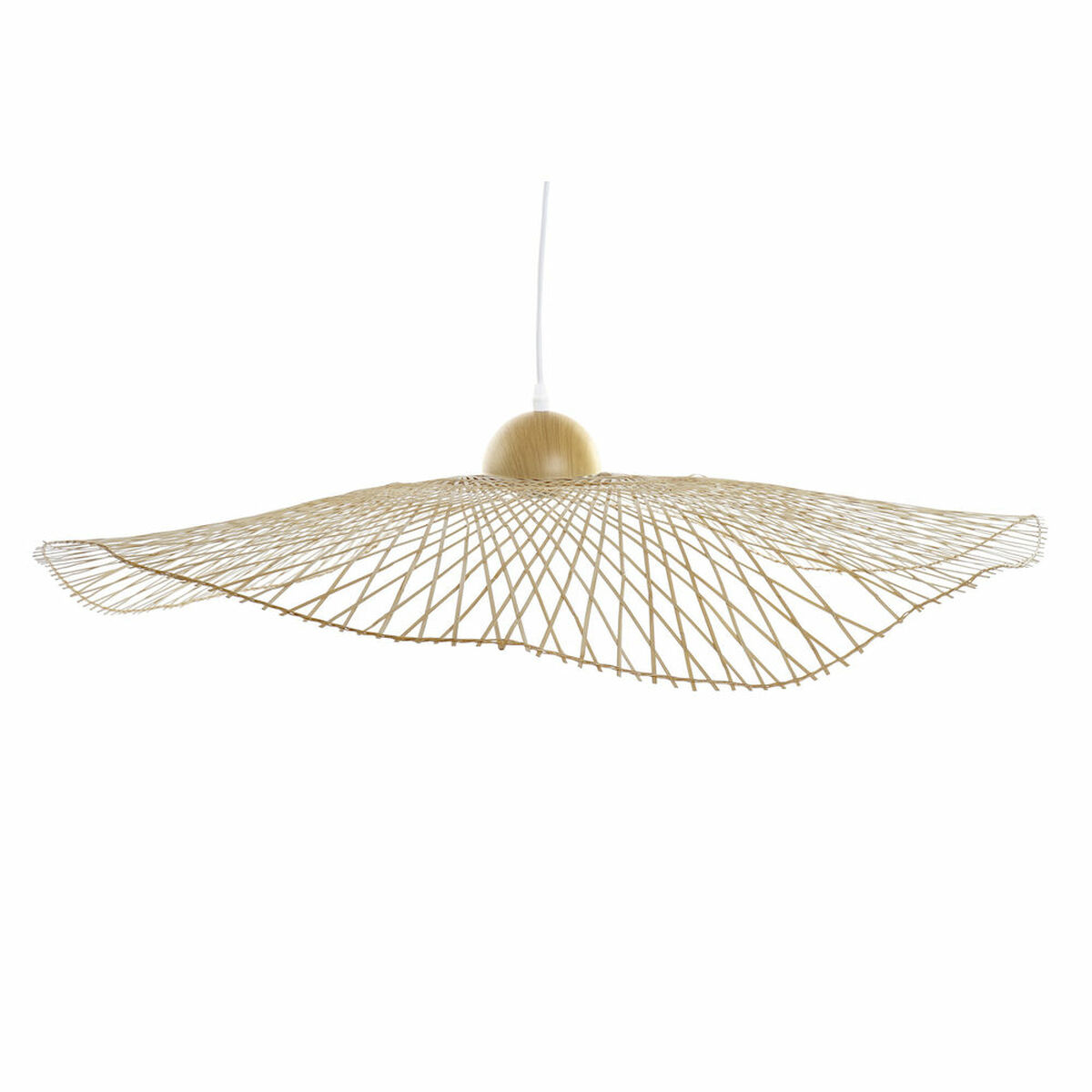 Candeeiro de teto DKD Home Decor Bambu Chapéu de Praia (88 x 88 x 17 cm)