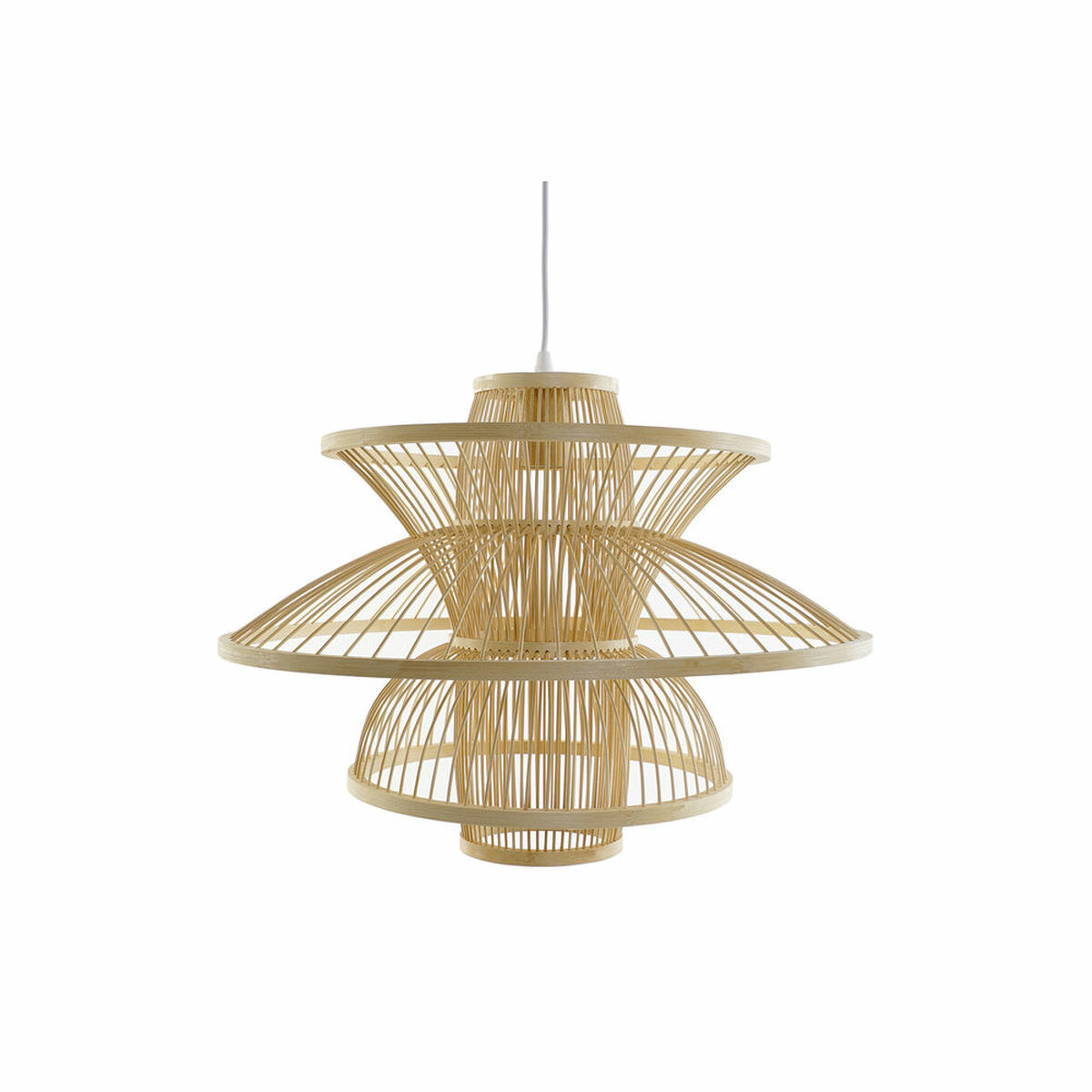 Candeeiro de teto DKD Home Decor Bambu (50 x 50 x 37 cm)