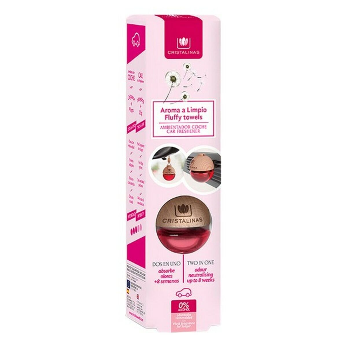 Ambientador Para Automóveis Cristalinas 1 Fluffy Towels Ar limpo 6 ml