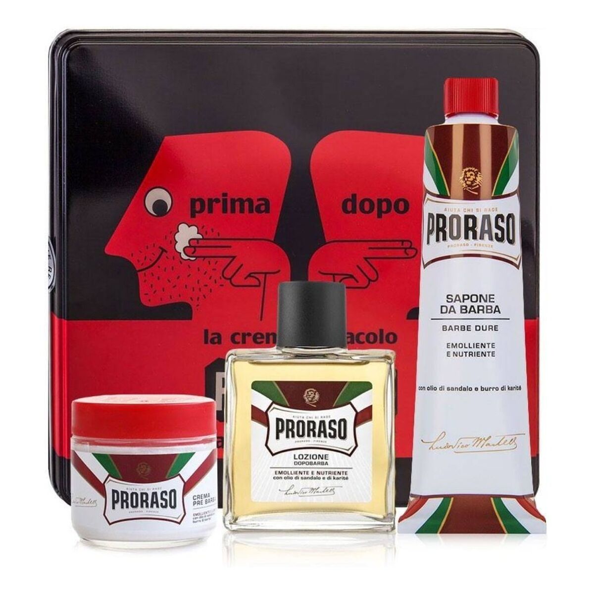 Conjunto para Barbear Proraso Prima Dopo 3 Peças