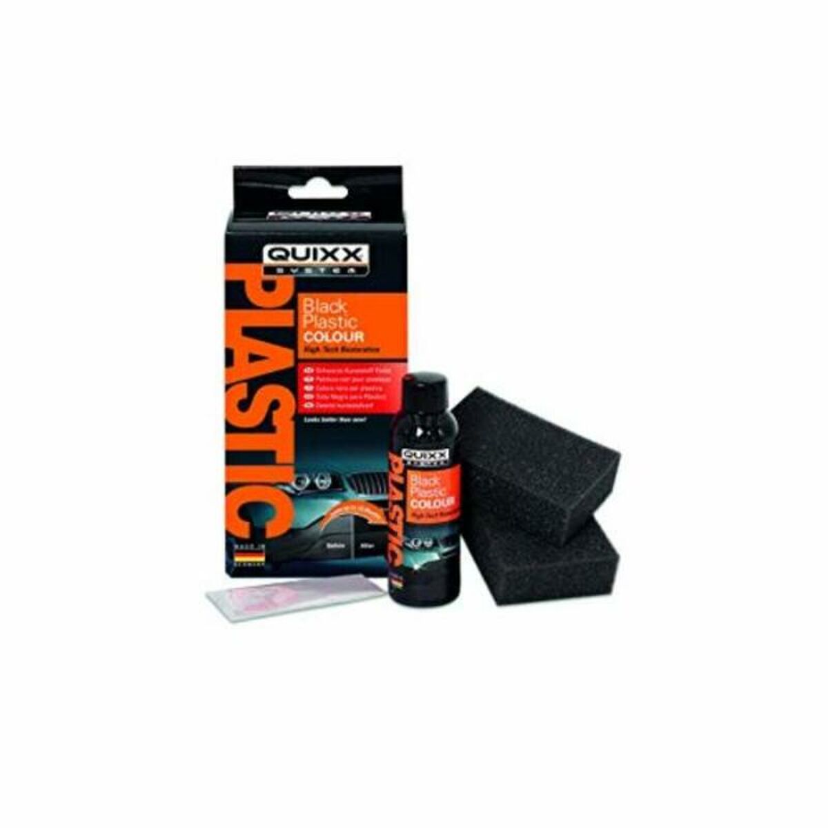 Kit abrilhantador para plástico Quixx 10188 Secagem rápida Preto