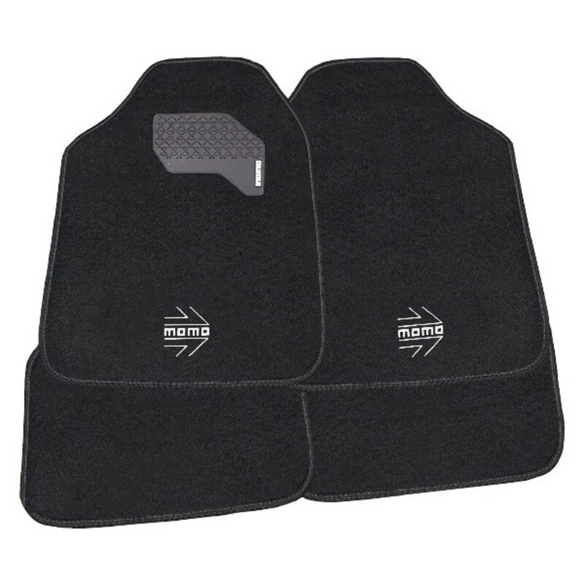 Conjunto de Tapetes de Carro MOMO MOMLCM015BW Branco/Preto 4 uds