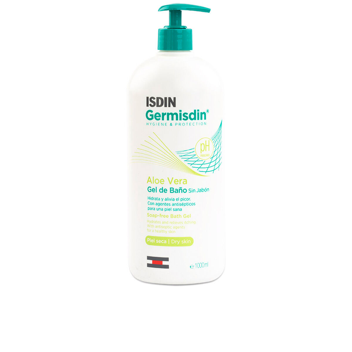 Gel de Banho Isdin Germisdin Aloe Vera 1 L Antisséptico Aloé Vera