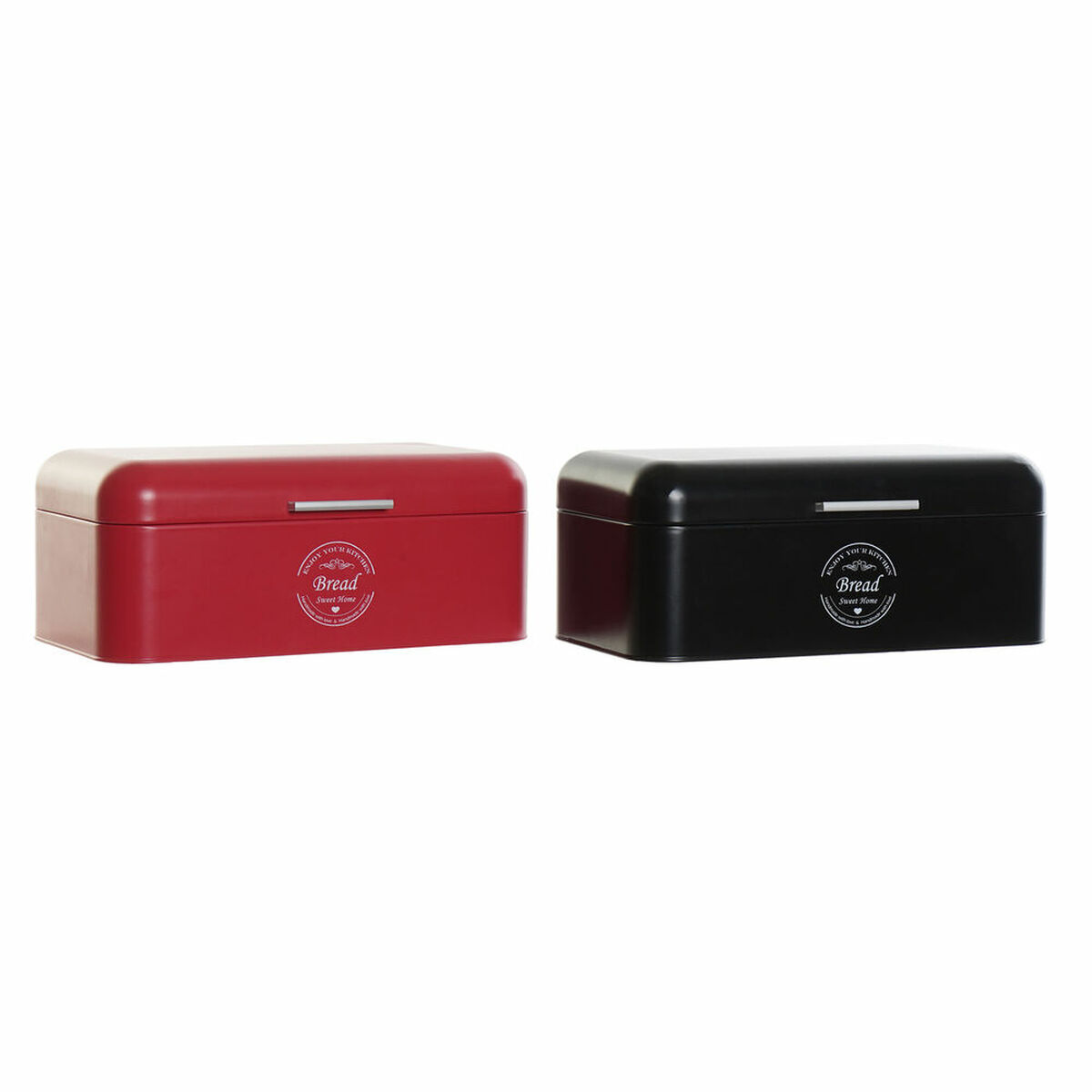 Cesta do Pão DKD Home Decor 42,5 x 24 x 17 cm Vermelho Preto Metal Vintage (2 Unidades)