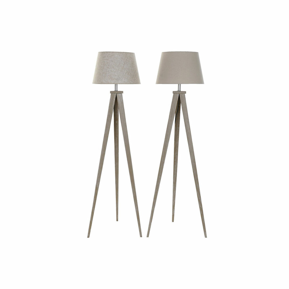 Luminária de chão DKD Home Decor 40 x 40 x 154 cm Bege Metal Creme Plástico 220 V 25 W 60 W Pinheiro (2 Unidades)