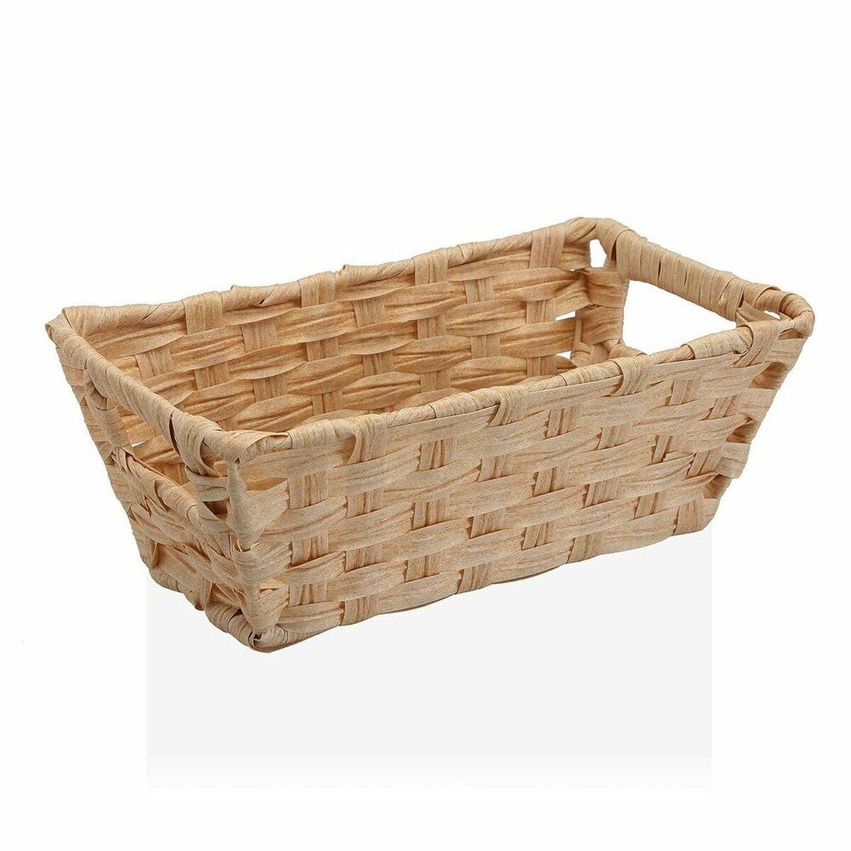 Cesta Multiusos Versa 17 x 11,5 x 29 cm Com pegas Bege