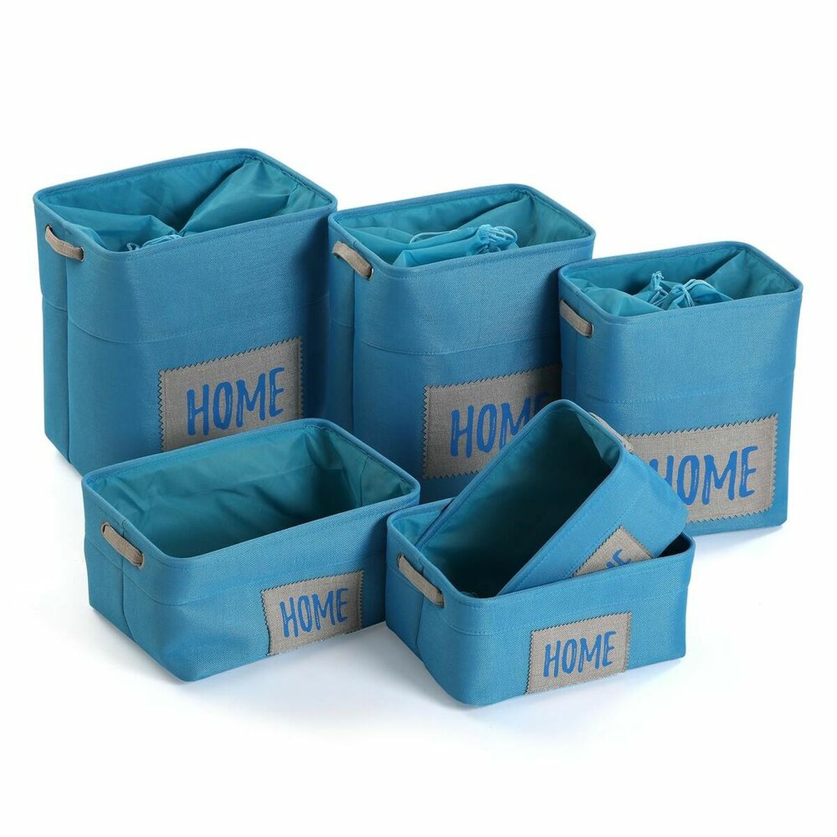 Conjunto de Cestas Versa Home 30 x 40 x 45 cm Azul