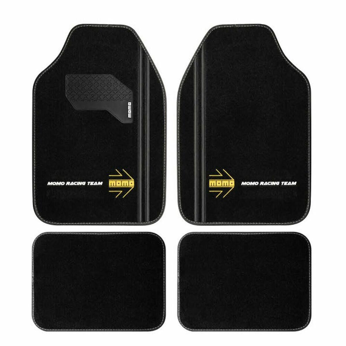 Tapete para o Carro MOMO MomlCM4A8BK Branco/Preto Universal