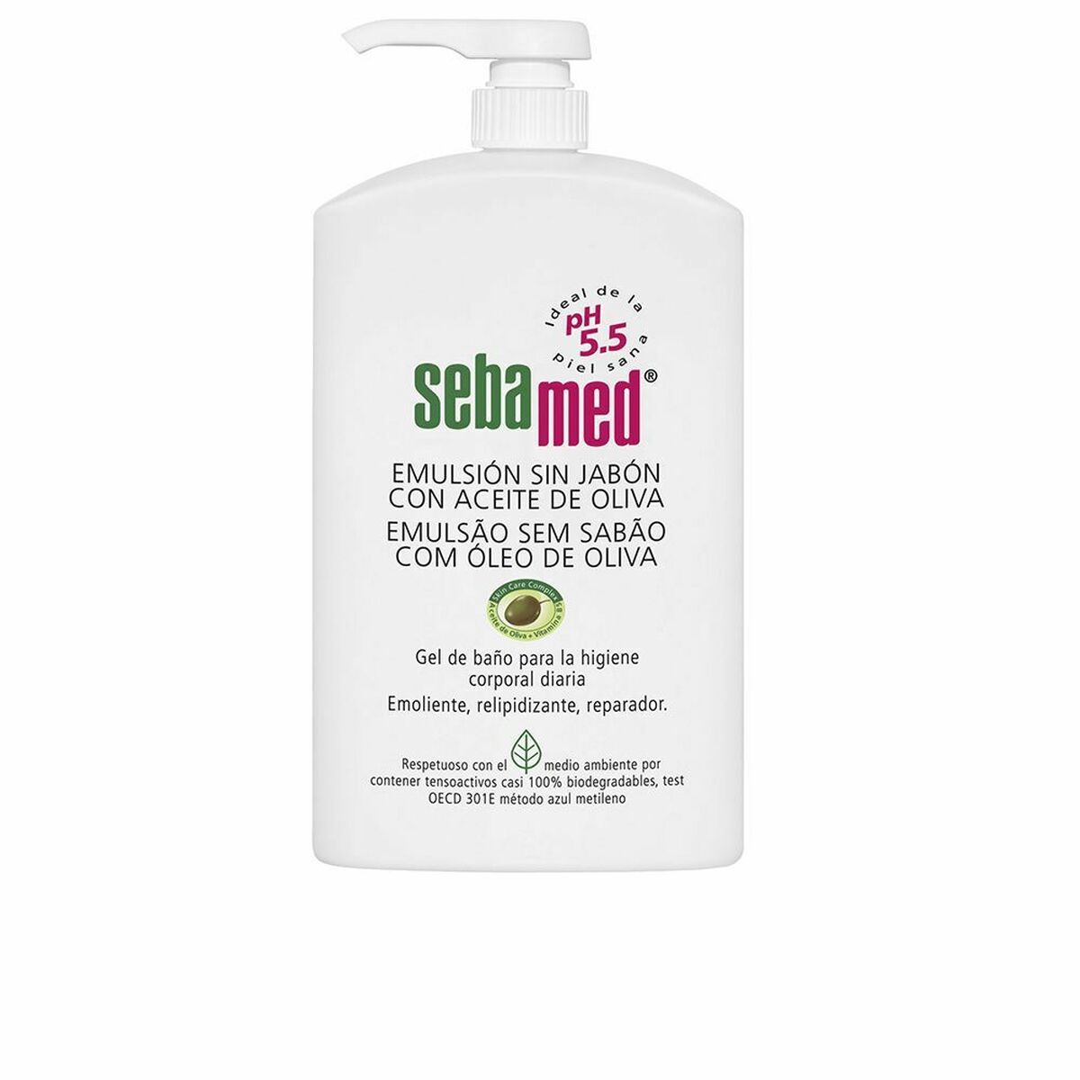 Gel de duche Sebamed Emulsión Sin Jabón 1 L Azeite