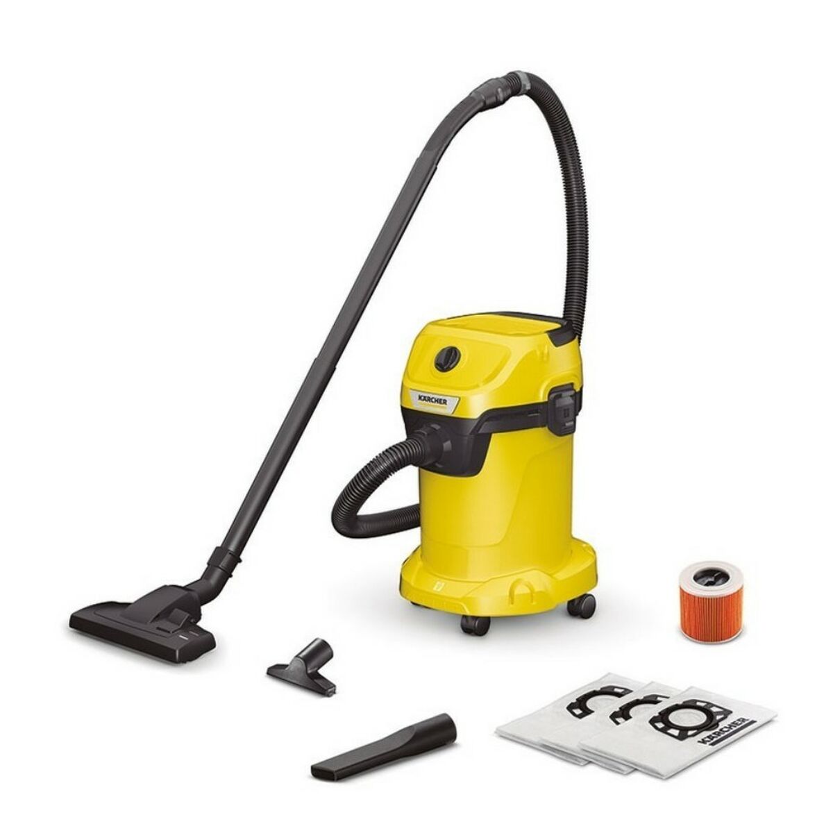 Aspirador Kärcher WD 3 Home Amarelo Preto 1000 W