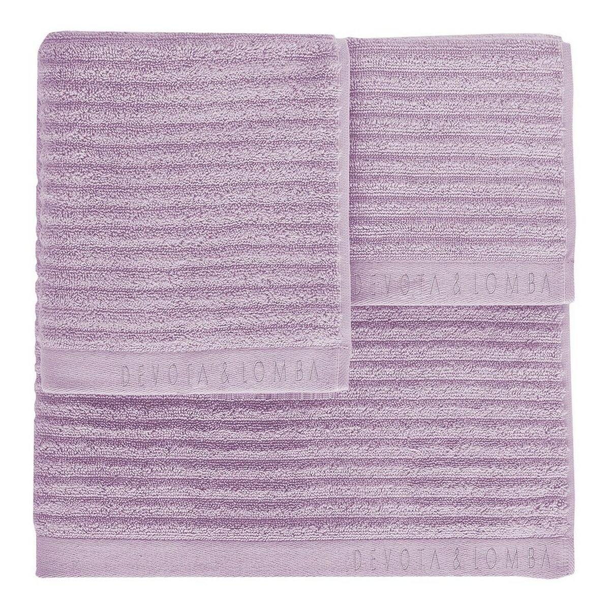Toalha Devota & Lomba Rayas lila Lilás 100 % algodão 30 x 50 - 50 x 90 - 70 x 140 cm