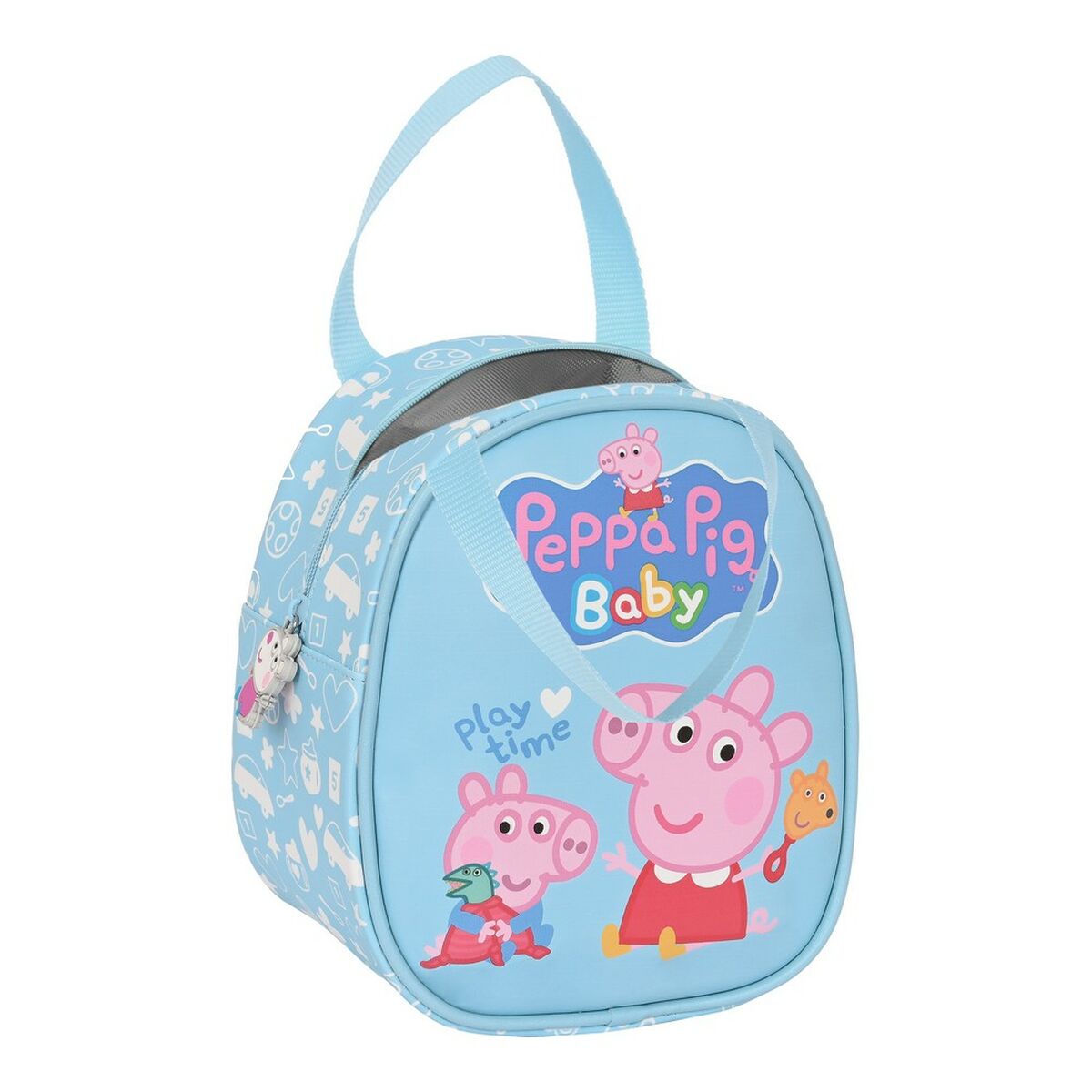 Porta-merendas Térmico Peppa Pig Baby Azul 19 x 22 x 14 cm